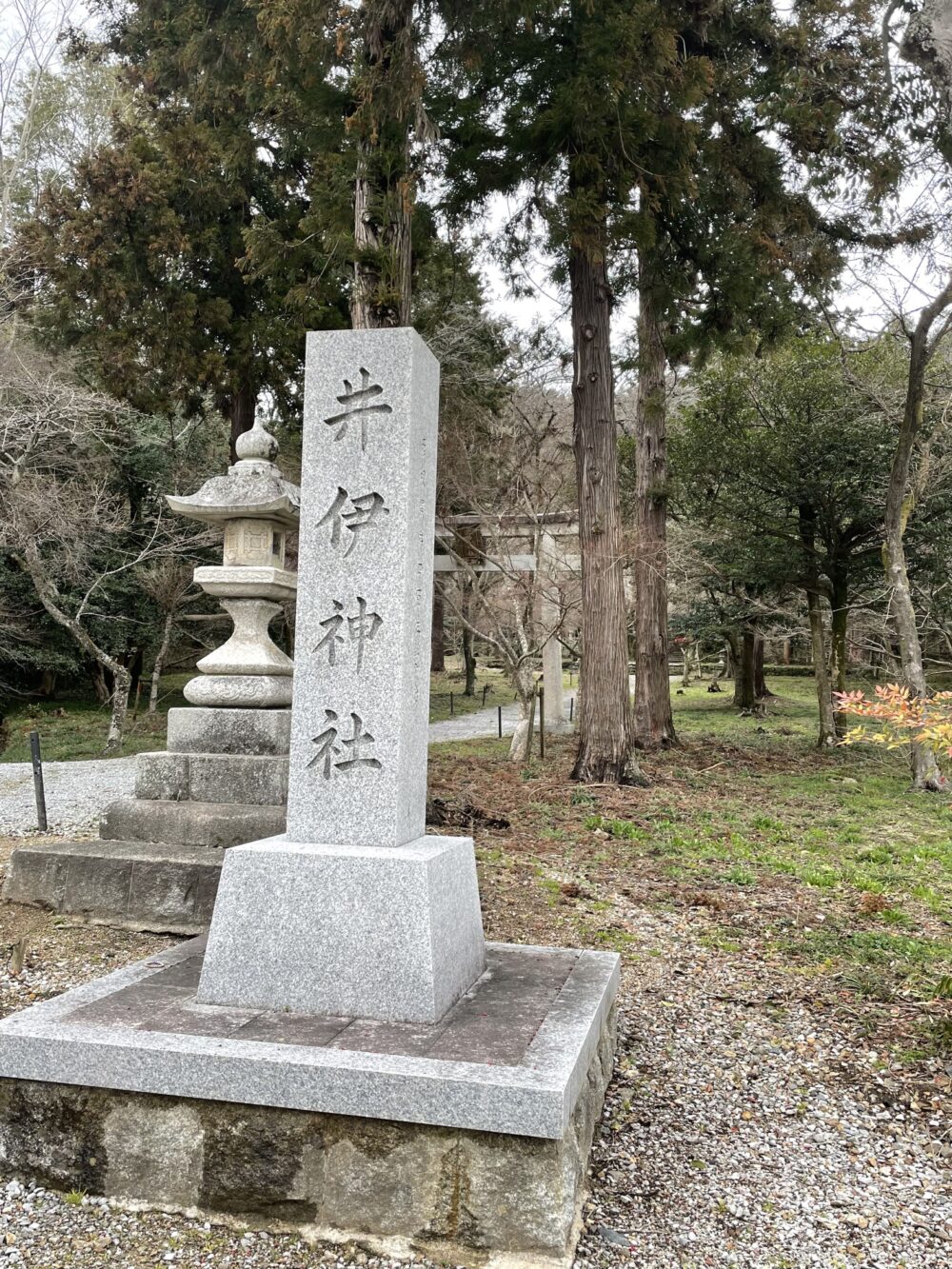 井伊神社の石碑と境内