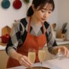 丁寧な暮らしを象徴する山椒ソーダのウェルカムドリンクを注ぐ女性のキッチンシーン