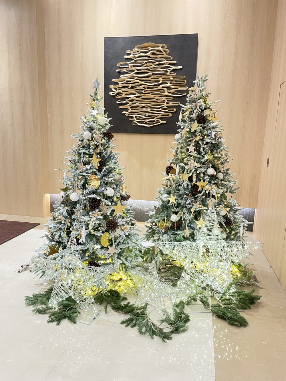 ソラリア西鉄ホテル台北西門エントランスのクリスマス装飾(2025年11月下旬撮影)